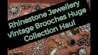 Large collection of Rhinestone Brooches - Finding Vintage Jewellery