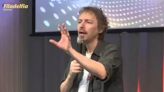 Filadelfia Birkeland. Roger Nygård taler. Svein og Tony synger. 05.04.2015