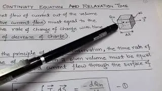 2.13 CONTINUITY EQUATION and RELAXATION TIME for IES,GATE