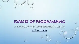 JAVA programming tutorials in Urdu Hindi (20th tutorial) Arrays in JAVA (part 1)