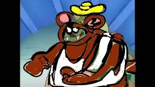 Super Mario Bros Super Show King Koopa and An American Tail Cowboy Hat Moe Mouse Yellow Pink 