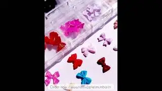 Bow Nail Accessories Grid #nailsupplies #nailsupplier #nailartproduct #nailart #nailproduct