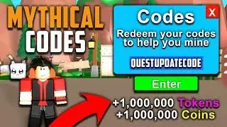 📜QUEST MYTHICAL CODES IN ROBLOX MINING SIMULATOR