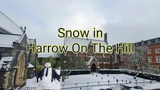 Snow in Harrow On The Hill 2021 | London