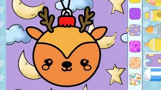 Coloring Reindeer for Kids 👶❤️🌈 #kidslearning #kids #kidsdrawing #kidscoloringfun #kidscoloringvideo