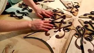Assembling our new large wood flooring medallion inlay part 1
