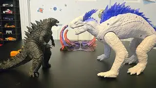 Godzilla 2014 Vs Shimo (Godzilla Stop Motion  fight)