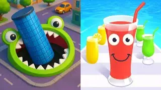 Hole.io VS Juice Run MAX LEVELS UNLOCKED Gameplay Android,ios