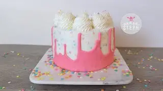 CONFETTI UPSIDE DOWN DRIP CAKE || Sprinkle Frosting