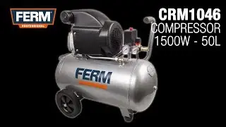 FERM Compresseur 1500W - 50L - Pression de service 0-8 bar | CRM1046