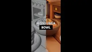 EASY Way To MODEL A Bowl In Blender 3D - Beginner Tutorial #shorts