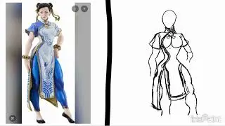 My process of drawing Chun li