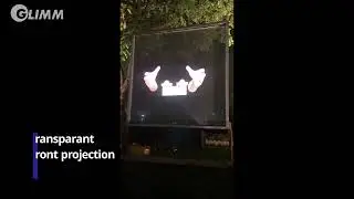 Self-adhesive Holographic films possible with ultra-short throw projectors by Glimm