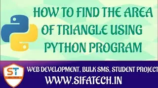 How to find the area of triangle using python program