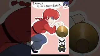 La chica de cabello de fuego y p-chan / un peque&ntilde;o fan art de una anime que me encanta 〒▽〒