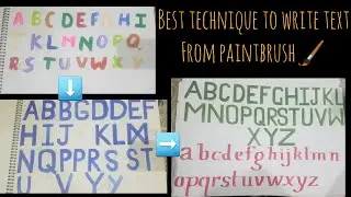how to write alphabet letters or text with paint brush🖌