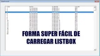 Como Carregar Dados para Listbox Excel SEM C&Oacute;DIGOS VBA