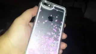 Transparent PC Glitter Quicksand Floating Sparkle Love Flowing Liquid Hard Case Cover