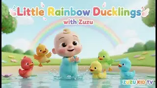 Little Rainbow Ducklings Song &ndash; Nursery Rhyme, Toddler Colors, and Pond Fun with Zuzu