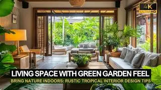Bring Nature Indoors: Rustic Tropical Interior Design Tips for a Living Space with a Green Garden