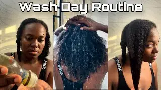 Natural Hair WASHDAY ROUTINE After 1 month| Detangle~Prepoo~Shampoo~Deep Condition~Dry~LCO Method