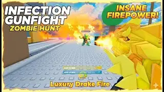Infection Gunfight Zombie Hunt: Тестируем БЕЗУМНУЮ огневую мощь роскошного пистолета Drake Fire Gun!