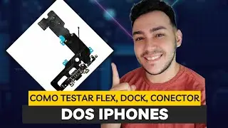 Como testar conector, dock , flex de carga de iphone . #iphone7plus
