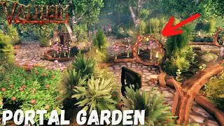 I Built A Portal Hub Flower Garden With All Of My Builds In Valheim | Time-Lapse