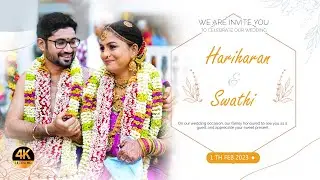 Cinematic Wedding | Hariharan  ❤️  Swathi | Srirangam  | 4K | Studio  S