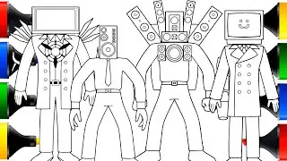 Skibidi Toilet TV TITAN Coloring Pages - Color All New Bosses #897