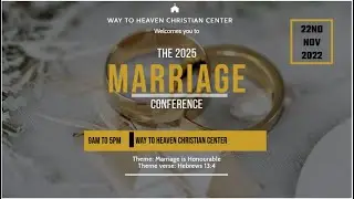 MARRIAGE  SEMINAR | 22ND NOVEMBER 2025 | Session 1 & 2