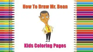Mr Bean Drawing Easy | How to Draw Mr Bean Funny | Children's Coloring Pages | Drawing For Kids