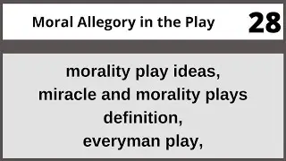 Moral Allegory in the Play Eng405 Lecture in Hindi Urdu 28
