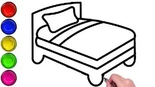 Bed Drawing, Painting, Coloring for kids and Toddlers | Learn Colours Name & Let's Draw Together  