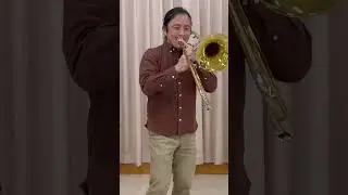 Challenging High Range! [trombone practice]トロンボーン/高音域の挑戦 #shorts