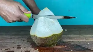 Simple Way To Peeling Coconut Cutting Skills