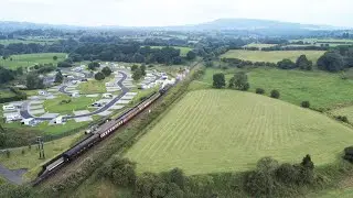 Steam train at Burrs Halt on the ELR, Bury, Lancashire
