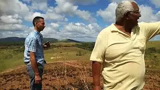 Explicación de la extensión del territorio para explotación aurifera La Prueba. El Callao. Venezuela