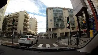 Annemasse (city driving), Haute-Savoie (Upper Savoy), France &ndash; onboard camera