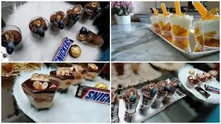 تحليات مشكلة بكريمة التشيز كيك تحلية سنيكرز،تحلية النوتيلا،تحلية الخوخ verrines nutella,snickers,pea
