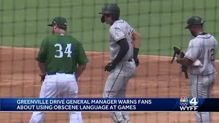 Greenville Drive GM addresses fans using &lsquo;obscene, graphic&rsquo; language at games