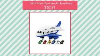 Colourful and Spacious Airplane & Cars Toys Set for Toddlers