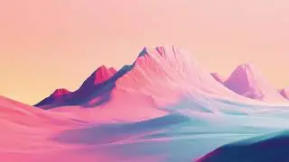 Pink mountains - dreamy art. 1 hour 4K TV Wall Art screensaver.