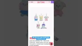 [3ND PRE-ORDER] TXT - OFFICIAL MD PPULBATU X SANCTUARY RAINBOW PLUSH KEYRING #txt #shorts