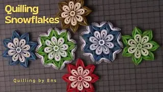 Quilling Snowflakes #quilling #diycrafts #diy #quillingart #filigrana #papercraft #christmasdecor
