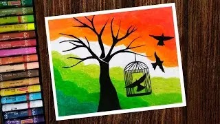Independence day drawing/Independence day 2020/Oil pastel drawing for beginners