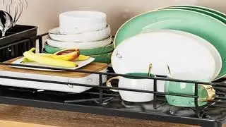 dish draining rack,Cutlery rack with drain tray and drip line,cup holder,cutlery holder,Kitchen coun