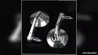 Motorcycle Handlebar Mirror Bar End Rear View Mirrors Balance Slider Grip Side Mirror CNC Silver