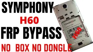 Symphony H60 Google account gmail Frp Unlock Bypass no box no pc  100% Fix✅
