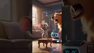 Fluffy cat vs The Cleaning Robot 😹 | The Funniest 3D Pixar-Style Cat Battle Ever! |#fluffycattales